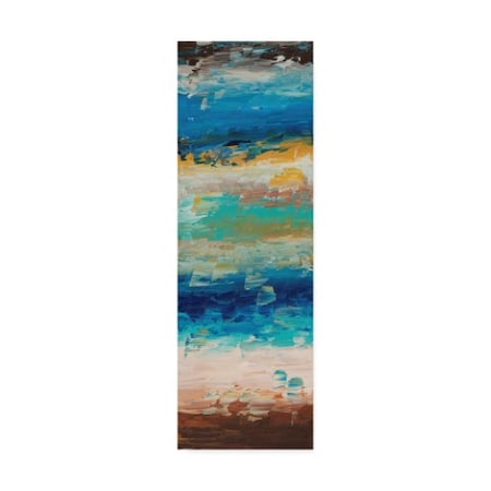 Hilary Winfield 'Up With The Sun Yellow Blue' Canvas Art,8x24